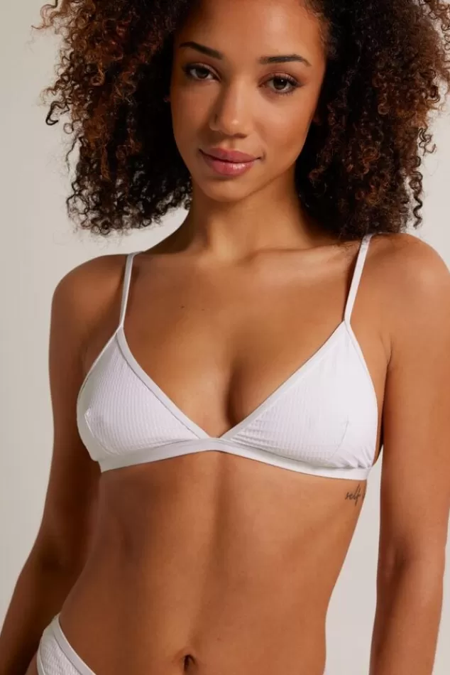 Bikini's & Badpakken<America Today Audrey bikinitop Victorianblue | Grass | White