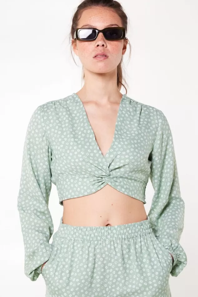 Blouses<America Today Blouse Baya Multicolour | Flowerblack | Sage