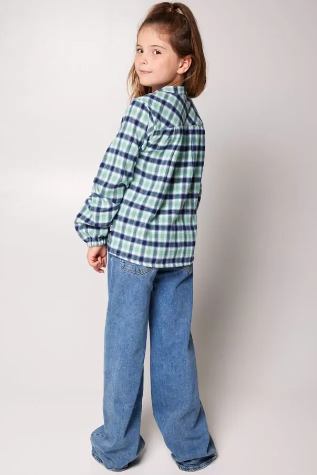 Blouses<America Today Blouse Beck jr Lightgreen/blue | Purple/blue