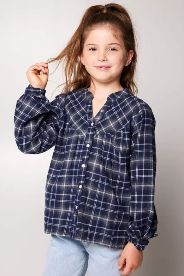 Blouses<America Today Blouse Beck jr Lightgreen/blue | Purple/blue