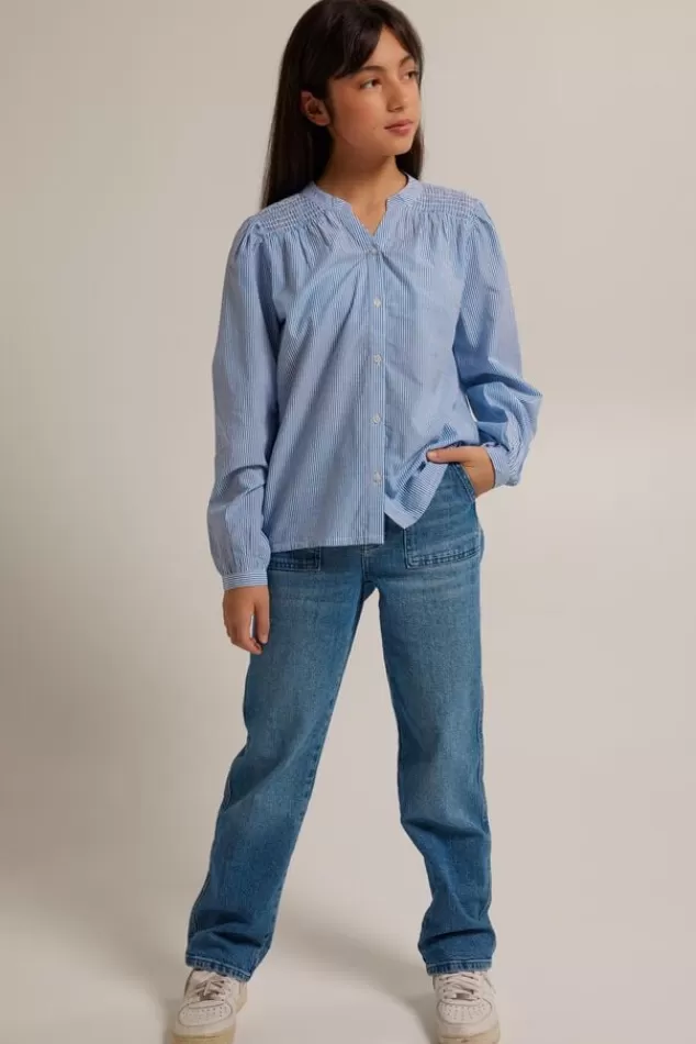 Blouses<America Today Blouse Bella jr Blue/white