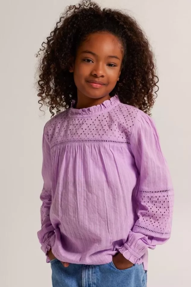 Blouses<America Today Blouse Bodil jr Lilac/purple | Offwhite