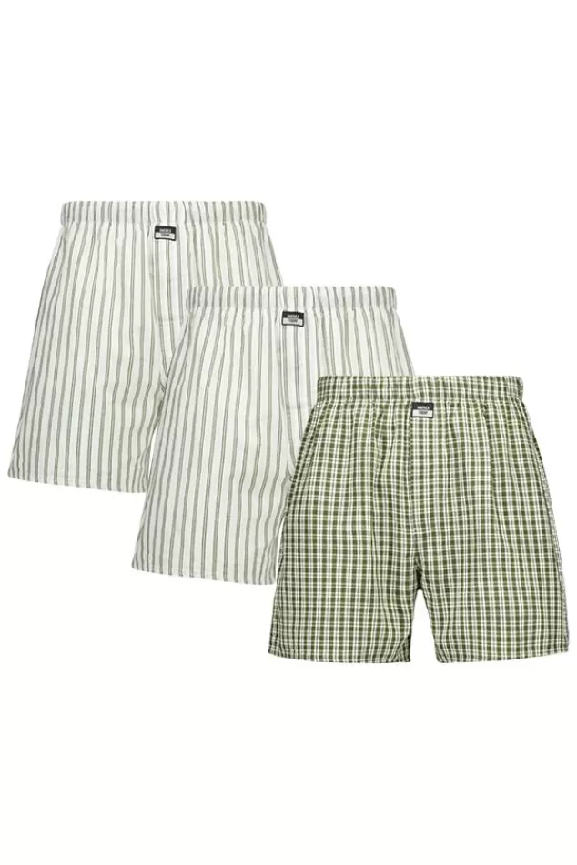 Ondergoed & Lounge<America Today Boxershort Thomas 3P Olive