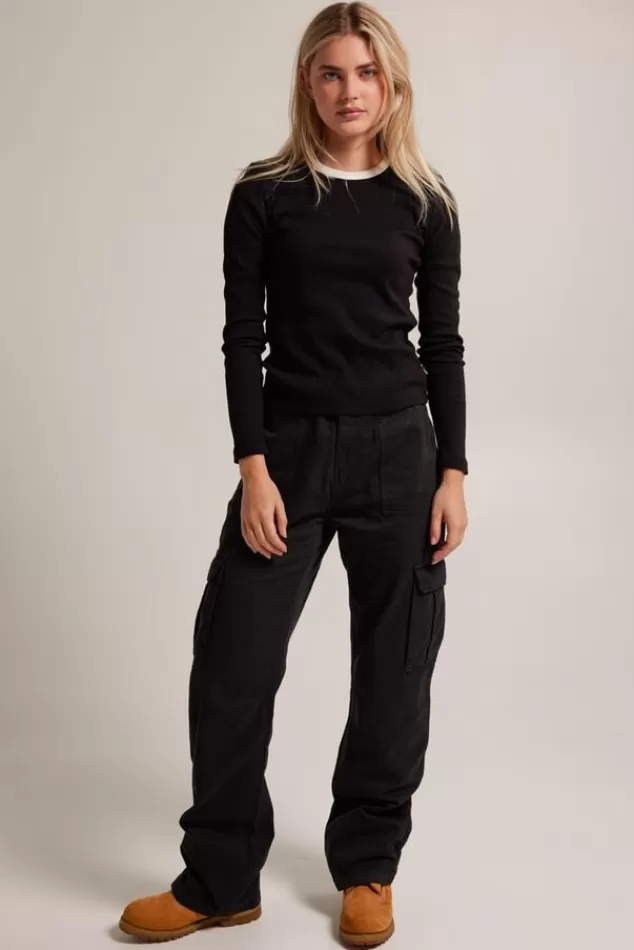 Broeken<America Today Broek Paloma Black | Lightkhaki | Army