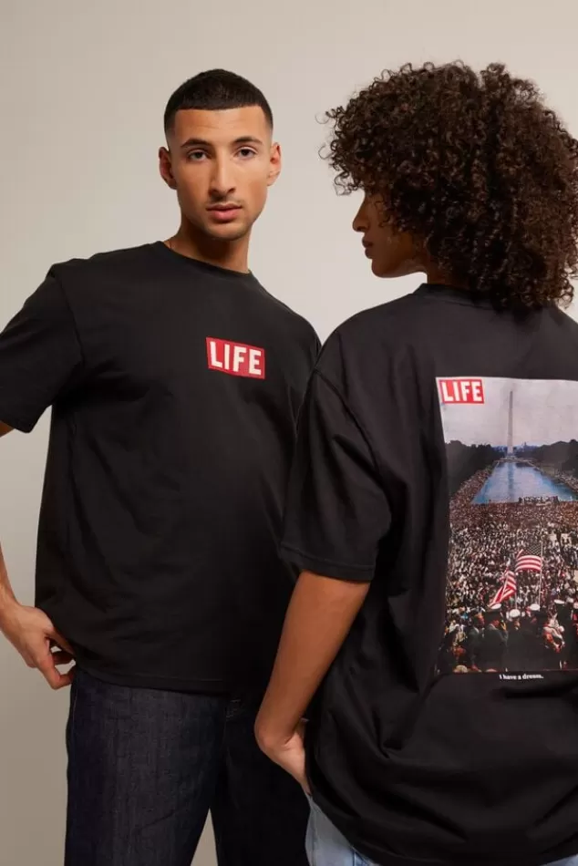T-shirts & Polo's<America Today Elwin Black | Offwhite