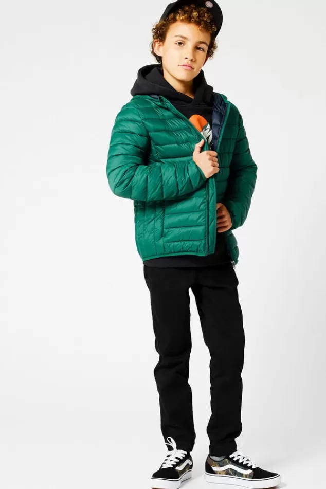 Jassen<America Today Gewatteerde jas capuchon Black | Midnight | Red | Hardgreen