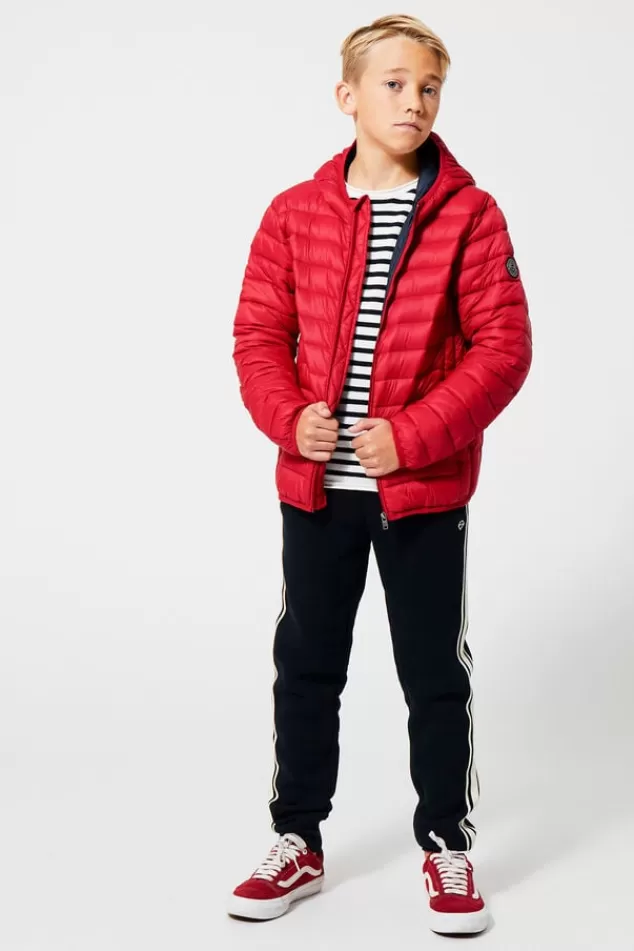 Jassen<America Today Gewatteerde jas capuchon Black | Midnight | Red | Hardgreen