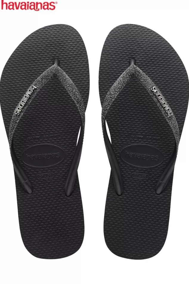 Schoenen | Schoenen<America Today Havaianas Slim Glitter Black