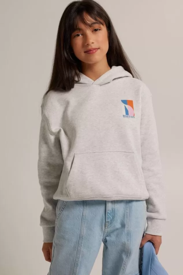 Truien & Vesten<America Today Hoodie Sarah JR Lightgreymelange