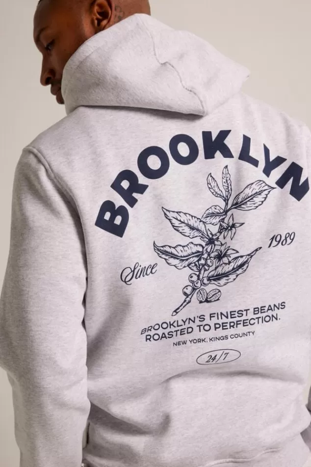 Truien & Vesten | Sweaters & hoodies<America Today Hoodie Soren hood Lightgreymelange | Darkblue