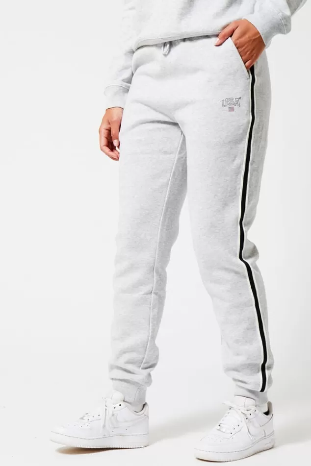 Joggingbroeken | Broeken<America Today Joggingbroek Carly Midgreymelange | Midnight | Darkgreen