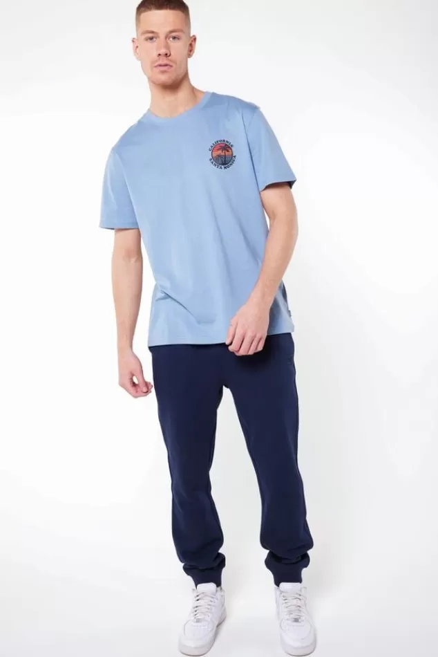 Broeken | Joggingbroeken<America Today Joggingbroek Chance Black | Darkblue | Lightgreymelange