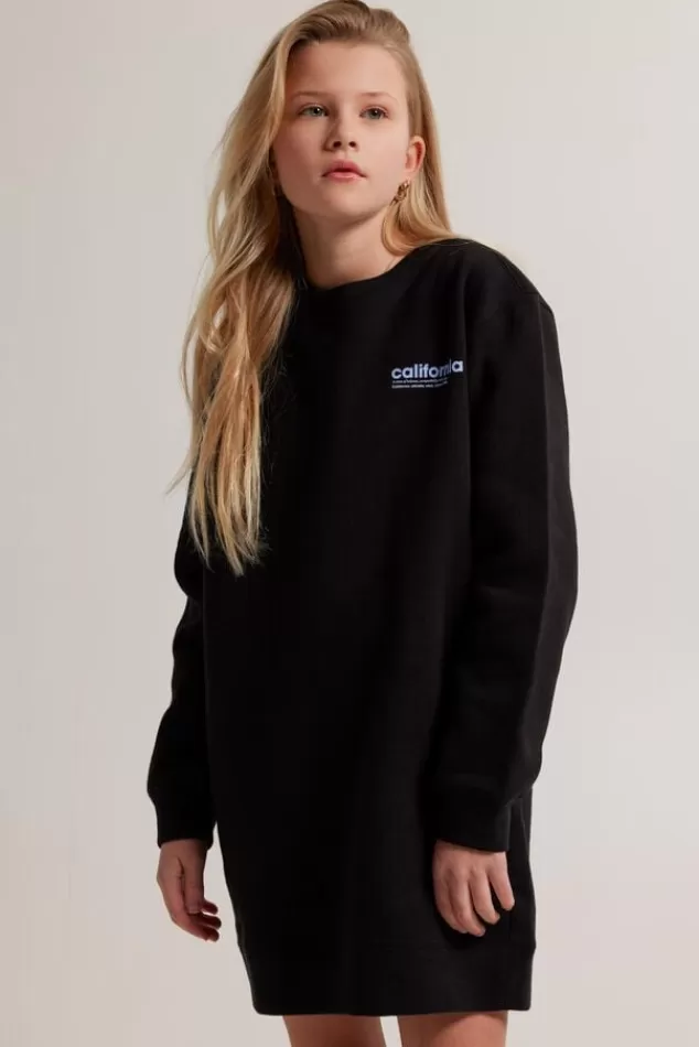 Jurken<America Today Jurk Dawn jr Black | Lightgreymelange