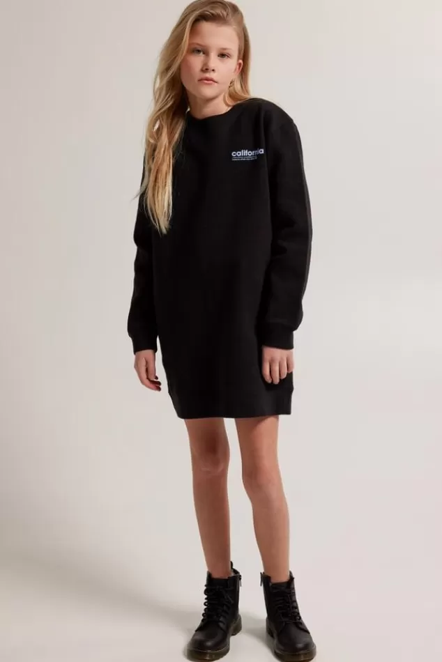 Jurken<America Today Jurk Dawn jr Black | Lightgreymelange