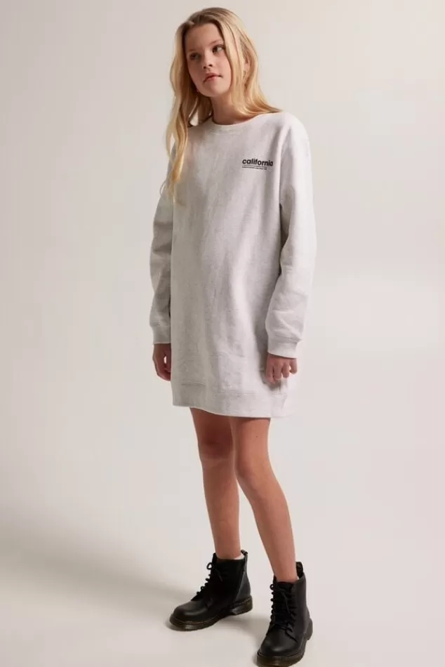 Jurken<America Today Jurk Dawn jr Black | Lightgreymelange