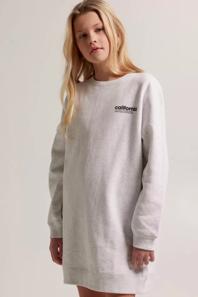 Jurken<America Today Jurk Dawn jr Black | Lightgreymelange
