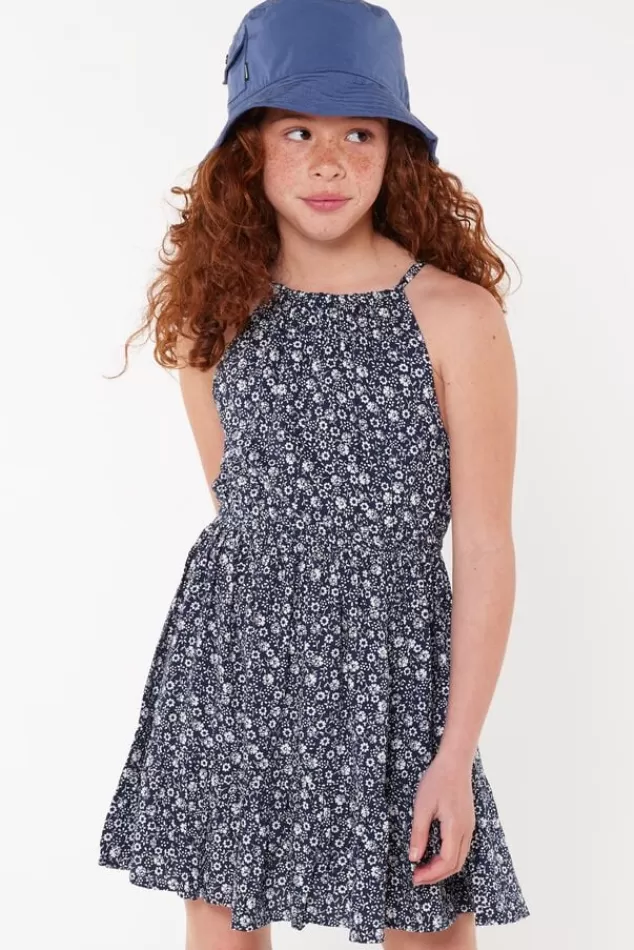 Jurken<America Today Jurk Diara jr Navy/white