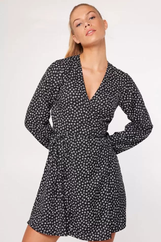 Jurken<America Today Jurk Dove Flowerblack | Orange/blue