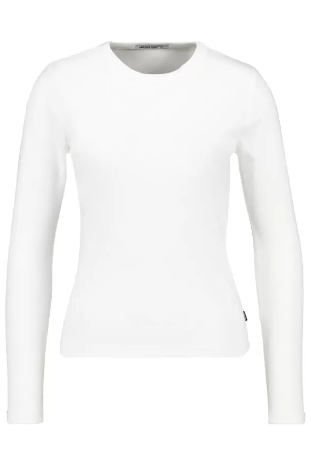 T-shirts & Tops<America Today Longsleeve Lesly Black | Mocca | Offwhite