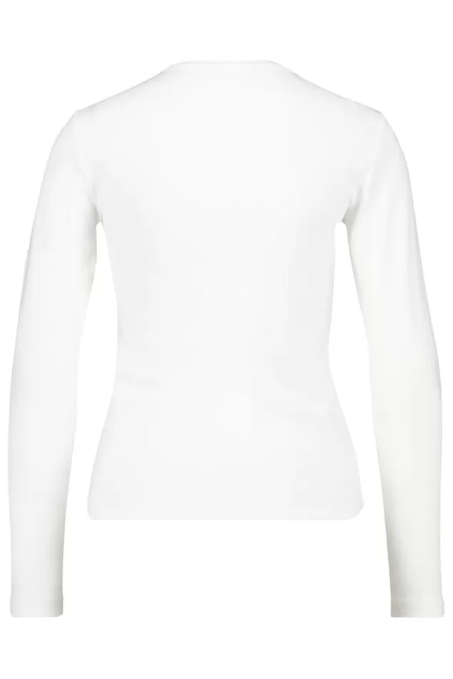 T-shirts & Tops<America Today Longsleeve Lesly Black | Mocca | Offwhite
