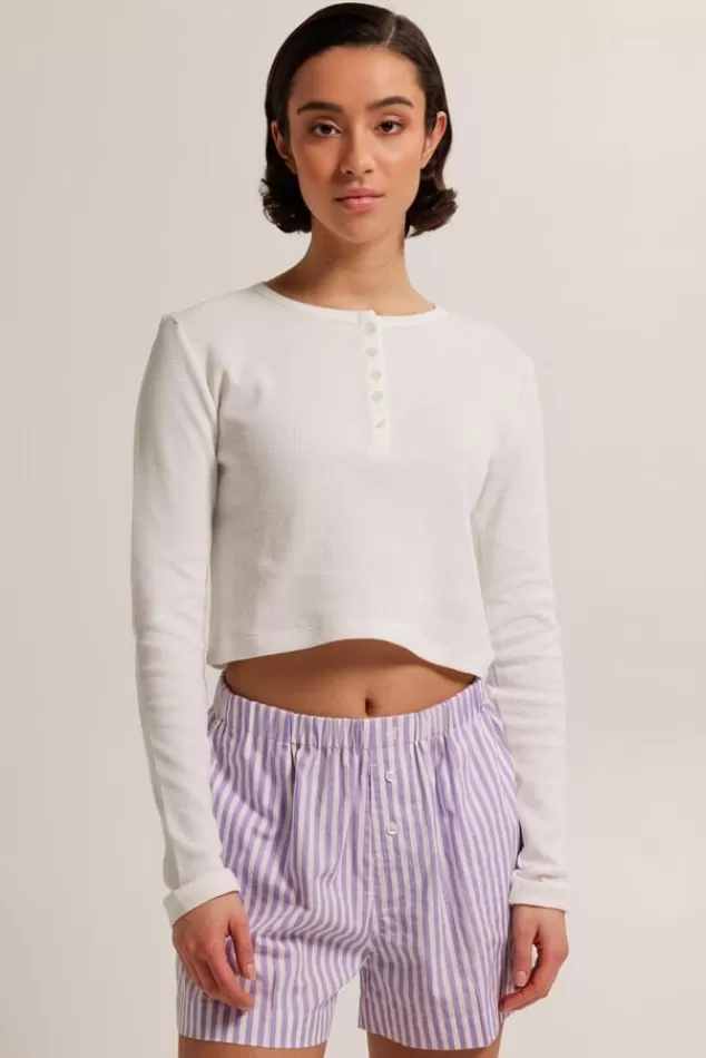 Pyjama | Ondergoed & Lounge<America Today Longsleeve Loraine Offwhite