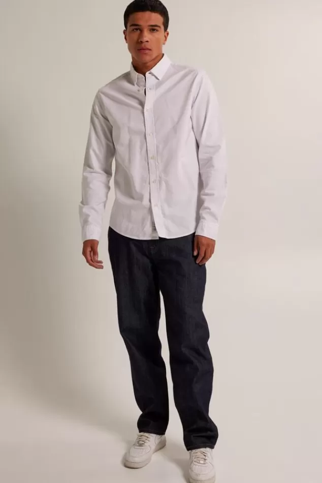 Overhemden<America Today Overhemd Hiller Lightblue | White