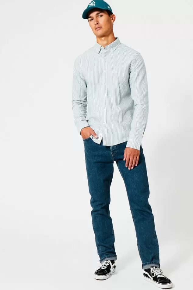 Overhemden<America Today Overhemd Hiller Lightblue | White