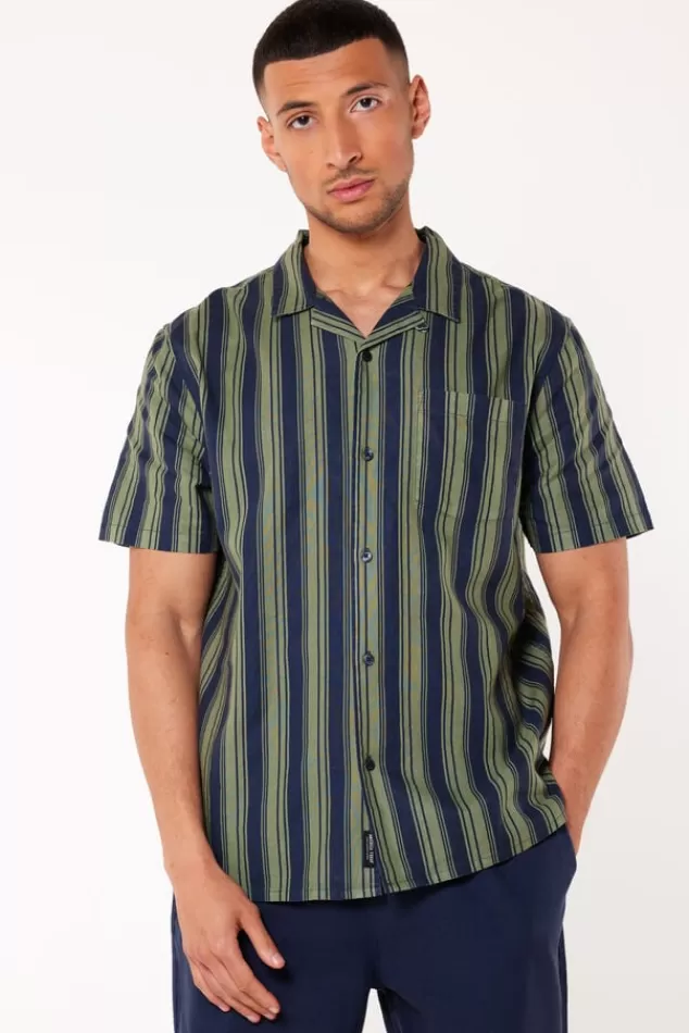 Overhemden | T-shirts & Polo's<America Today Overhemd Isley Grey | Deepblue | Beige