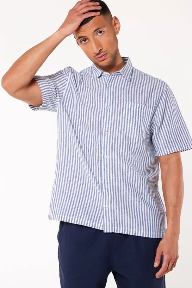 Overhemden | T-shirts & Polo's<America Today Overhemd Izan Darkblue | TrueBlue