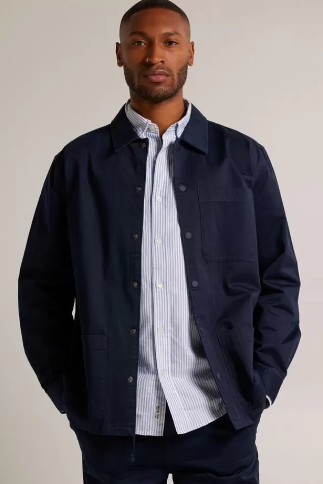 Overhemden<America Today Overshirt Heston Darkblue | Sand