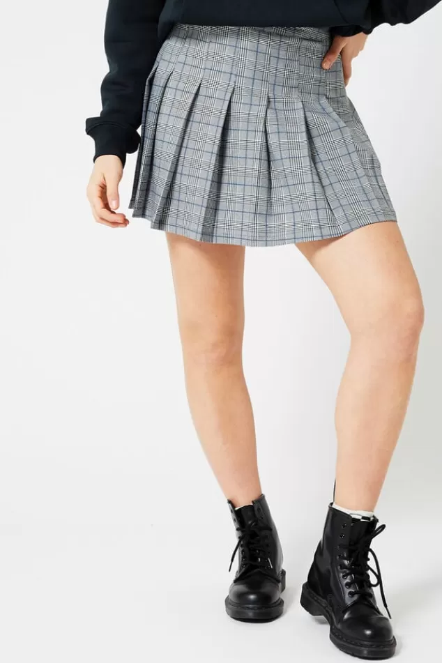 Rokken<America Today Plooirok Rider Grey/blue