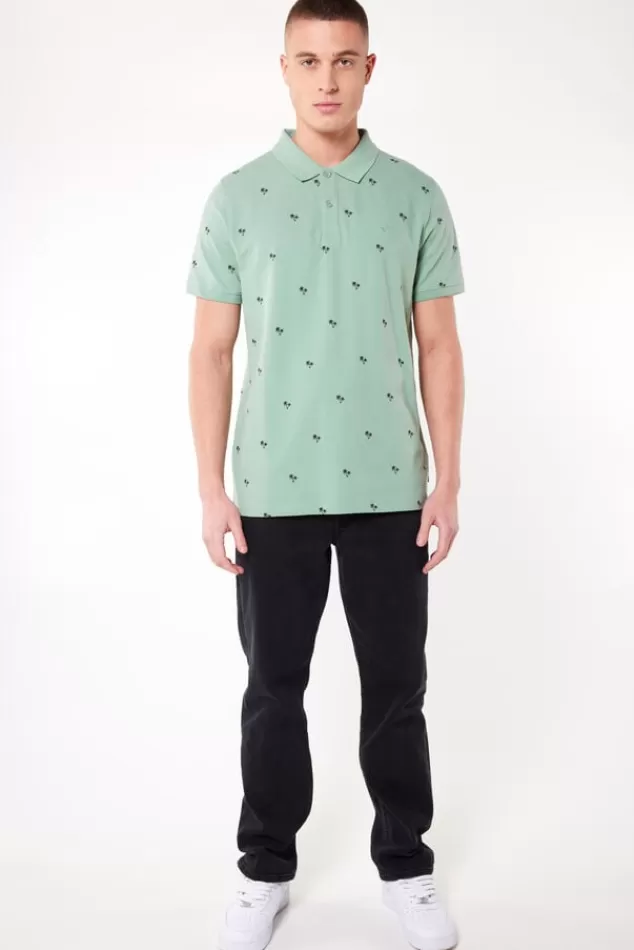 T-shirts & Polo's<America Today Polo Elton TrueBlue | Sage | Offwhite