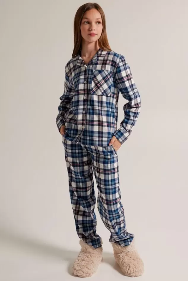 Ondergoed & Lounge<America Today Pyjama Labello JR Shirt Blue/white | Green/red | White/green