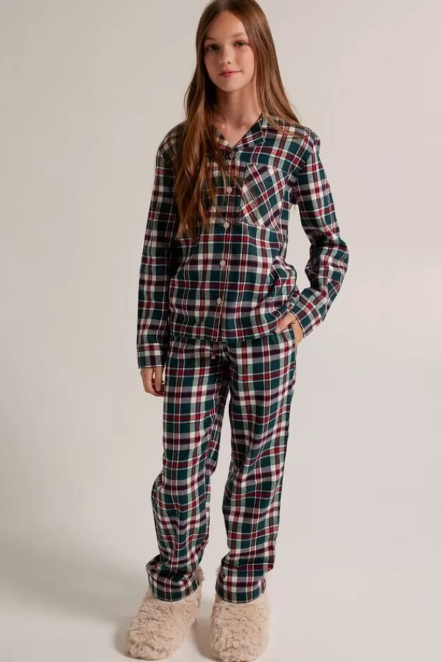 Ondergoed & Lounge<America Today Pyjama Labello JR Shirt Blue/white | Green/red | White/green