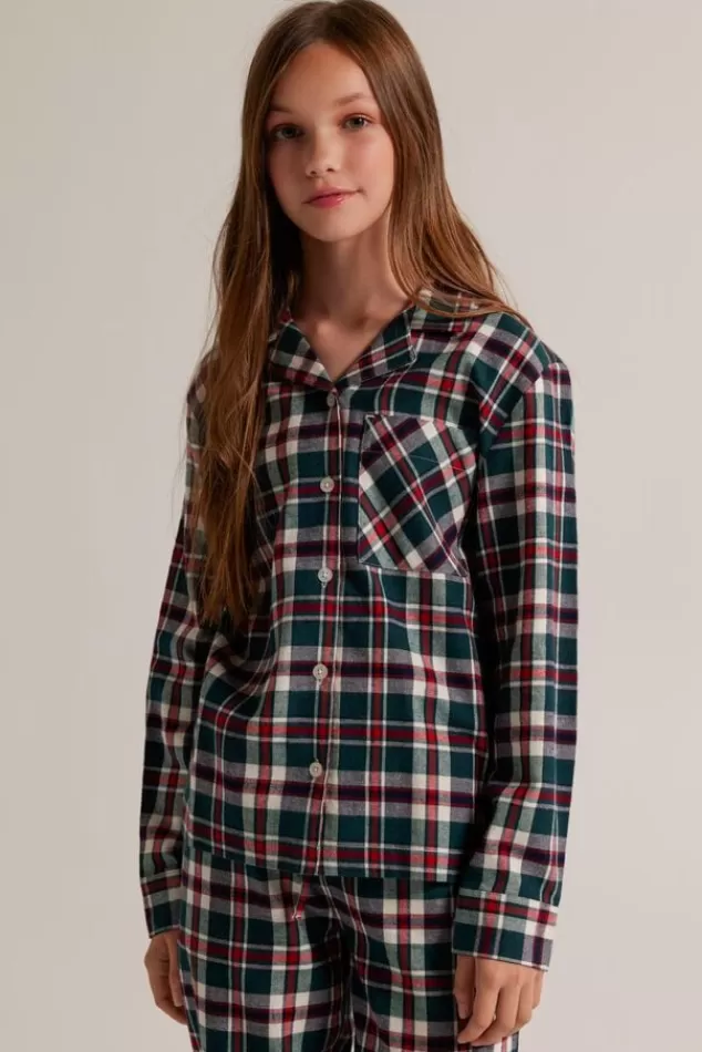 Ondergoed & Lounge<America Today Pyjama Labello JR Shirt Blue/white | Green/red | White/green