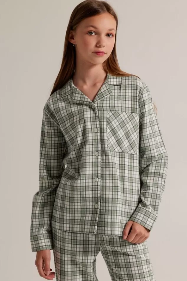 Ondergoed & Lounge<America Today Pyjama Labello JR Shirt Blue/white | Green/red | White/green