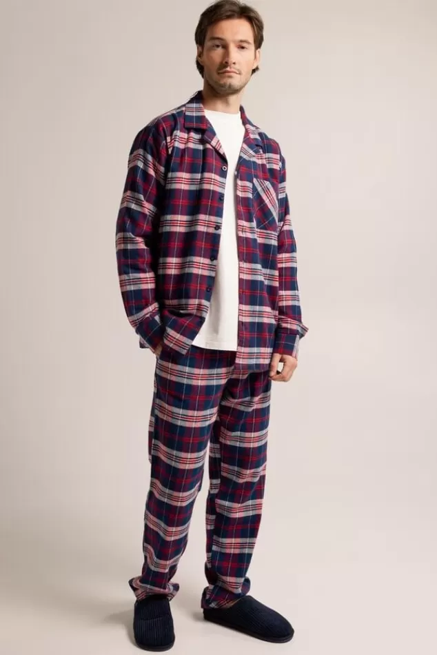 Ondergoed & Lounge<America Today Pyjama Nathan Shirt Red/blue