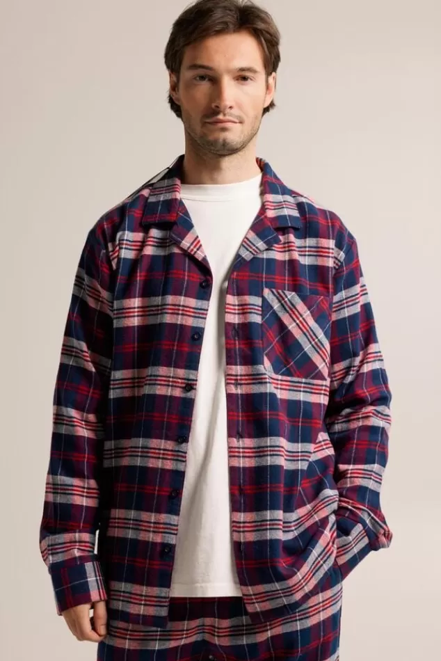 Ondergoed & Lounge<America Today Pyjama Nathan Shirt Red/blue
