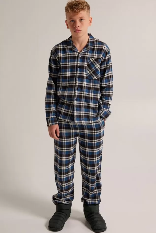 Ondergoed & Lounge<America Today Pyjamabroek Nathan JR Blue/navy