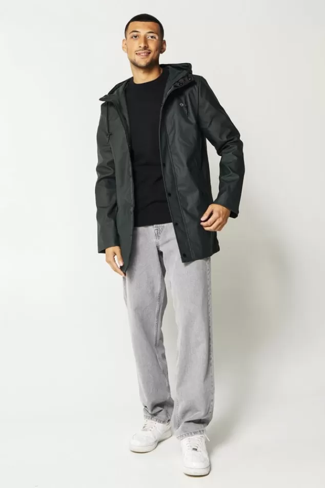 Jassen | Heren regenjassen<America Today Regenjas Jace Washedblack | Deepblue | Green