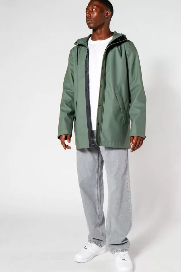 Jassen | Heren regenjassen<America Today Regenjas Jace Washedblack | Deepblue | Green