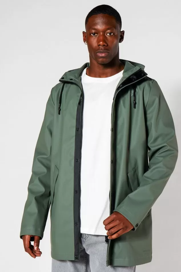 Jassen | Heren regenjassen<America Today Regenjas Jace Washedblack | Deepblue | Green