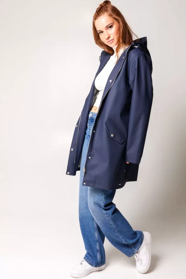 Jassen | Dames regenjassen<America Today Regenjas Janice Black | Frenchblue | Navy
