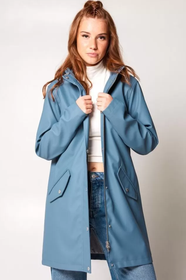 Jassen | Dames regenjassen<America Today Regenjas Janice Black | Frenchblue | Navy
