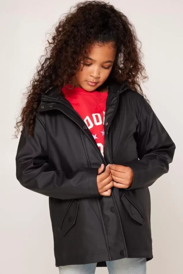 Jongens regenjassen | Jassen<America Today Regenjas Janice JR kort Yellow | Black | Navy