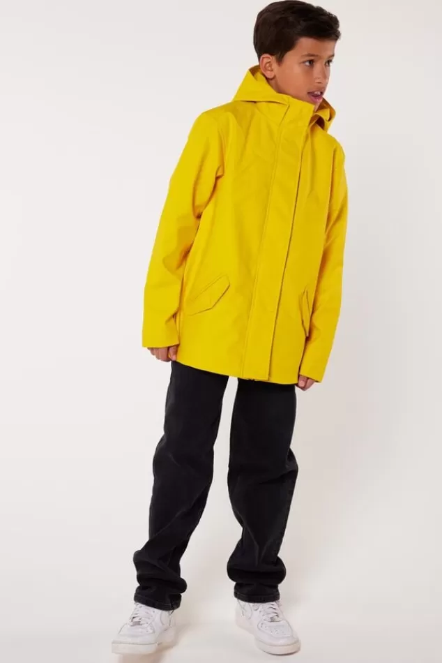 Jongens regenjassen | Jassen<America Today Regenjas Janice JR kort Yellow | Black | Navy