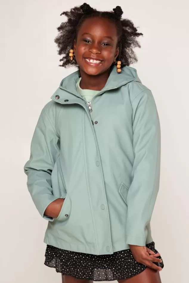 Jongens regenjassen | Jassen<America Today Regenjas Janice JR kort Yellow | Black | Navy