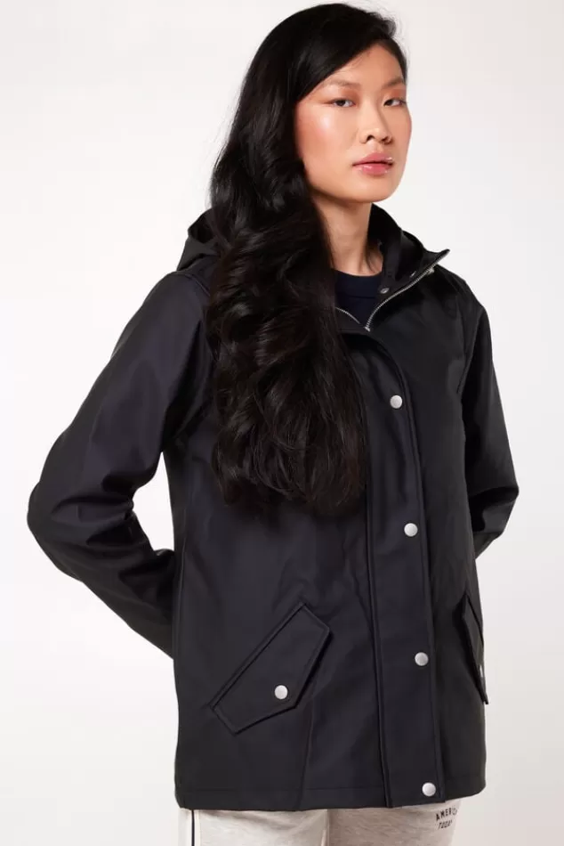 Jassen | Dames regenjassen<America Today Regenjas Janice kort Black | Sage | Navy