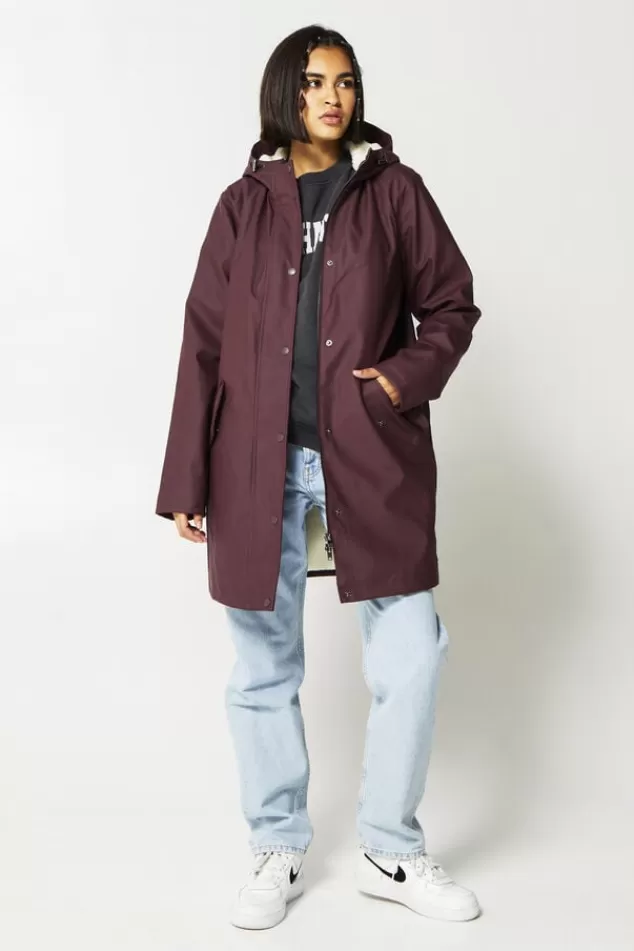 Jassen | Dames regenjassen<America Today Regenjas Janice Teddy Hardgreen | Burgundy | Oldpink