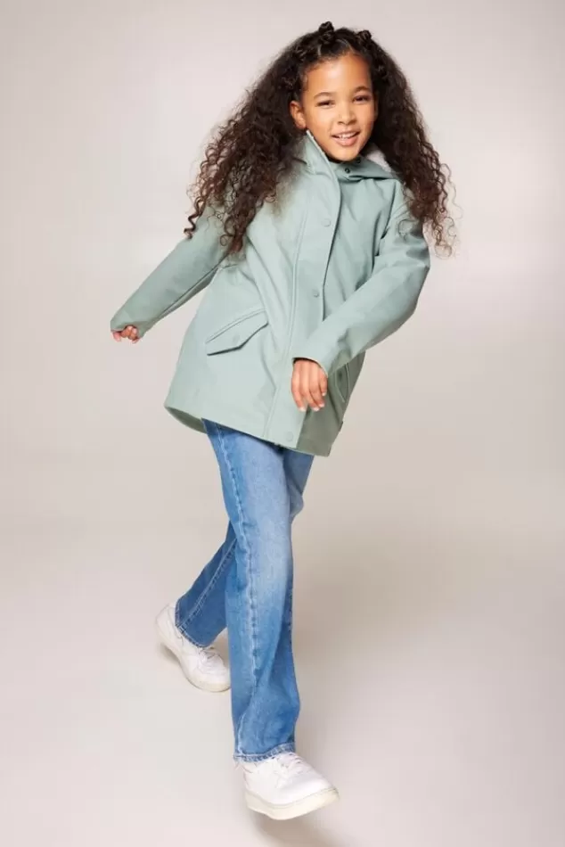 Jassen | Meisjes regenjassen<America Today Regenjas Janice Teddy JR Black | Navy | Sage